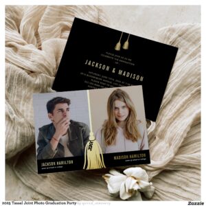2025 Tassel Joint Photo Graduation Party Foil Invitation