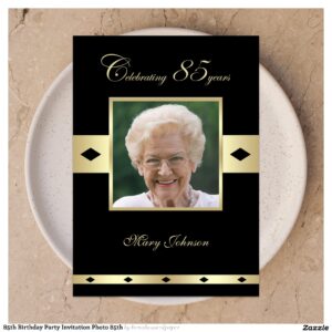 85th Birthday Party Invitation Photo 85th