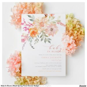 Baby In Bloom Blush Spring Floral Shower Budget