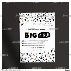 BIG One First Birthday invitation