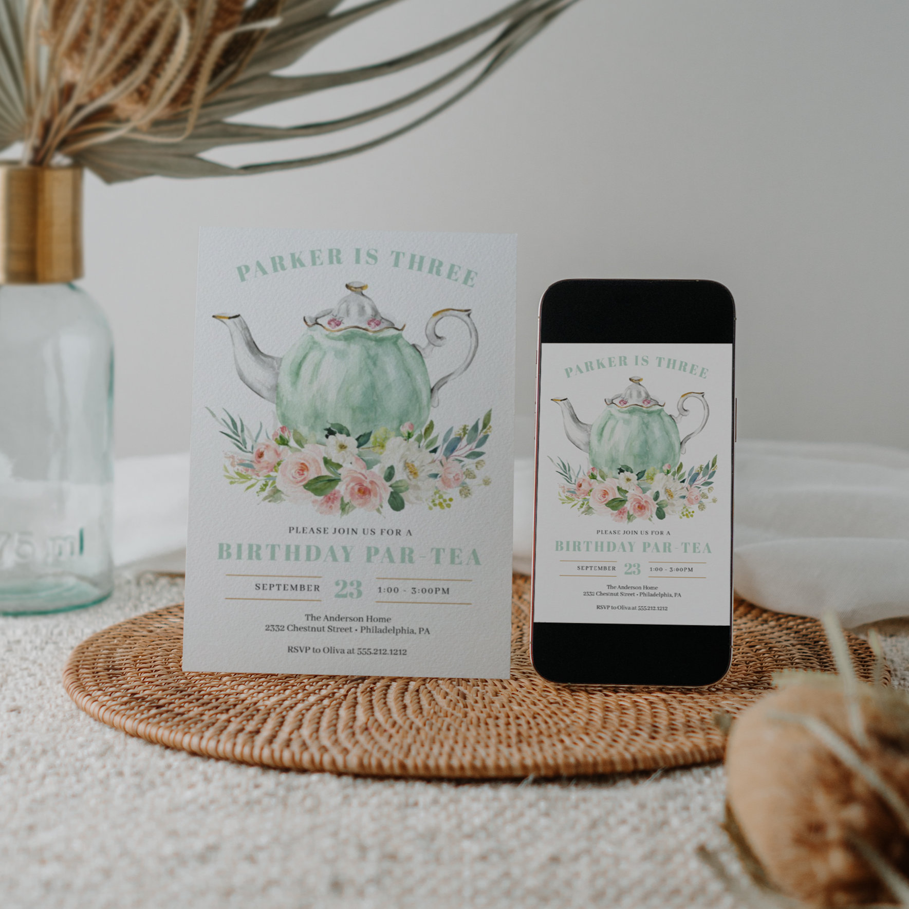 Birthday Par-Tea Tea Party Invitation