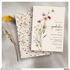 Boho Graduation Party Invitation