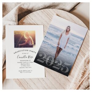 Bold Elegance 2025 Graduation Photo Invitation