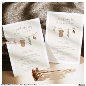 Boy Baby Shower Invite Boho Baby Shower Boy