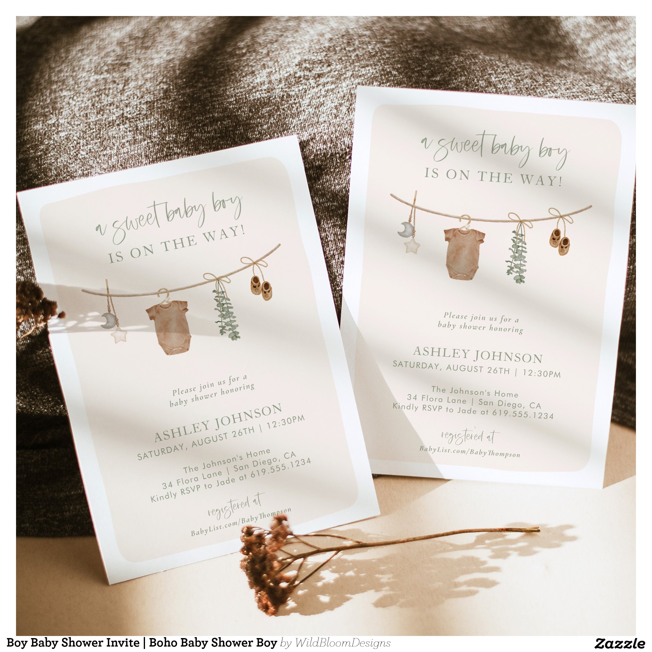 Boy Baby Shower Invite Boho Baby Shower Boy