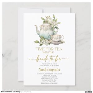 Bridal Shower Tea Party Invitation
