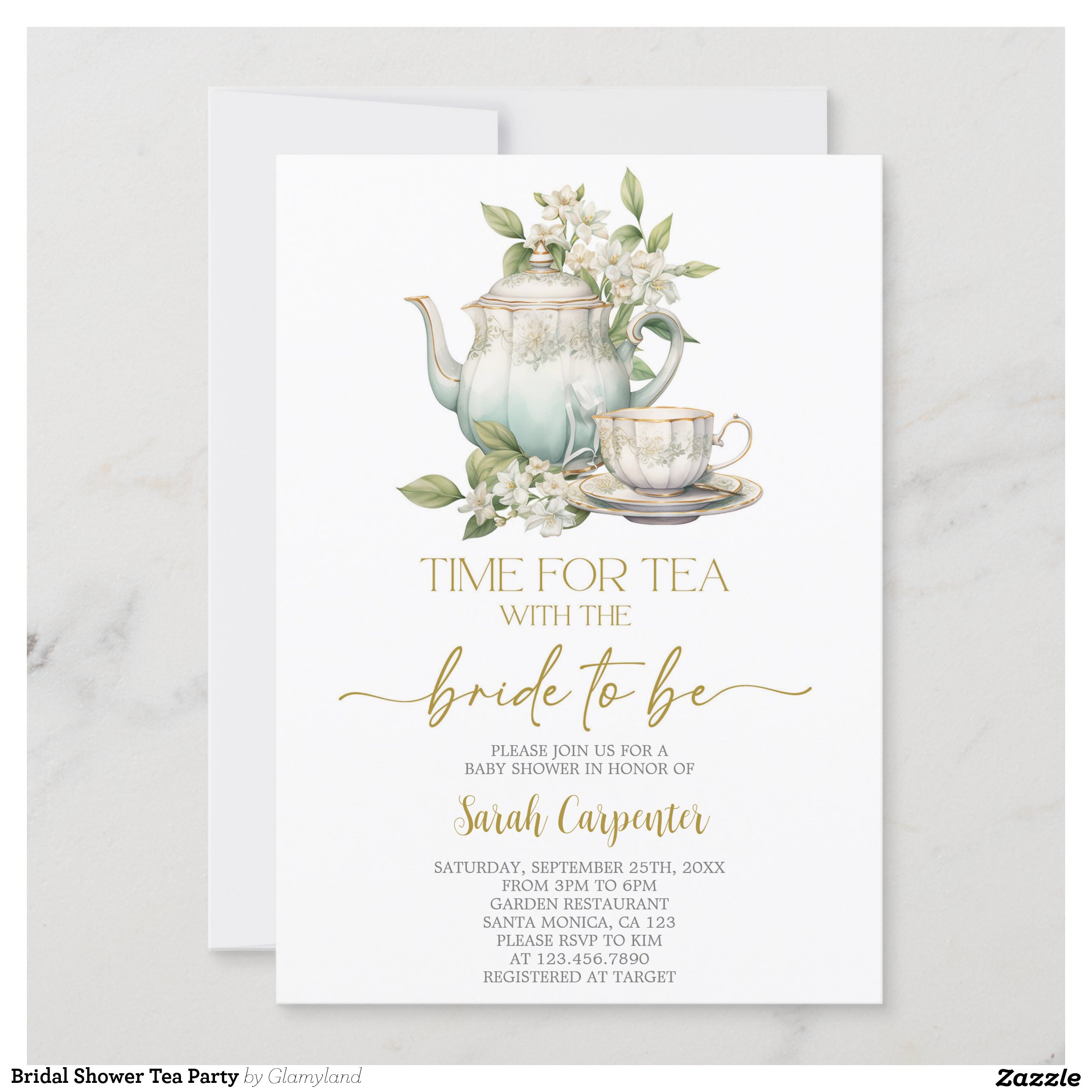 Bridal Shower Tea Party Invitation