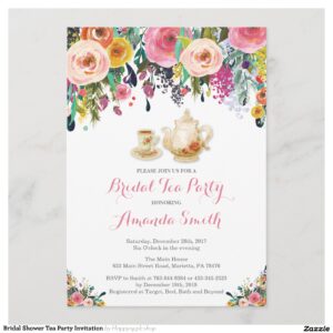 Bridal Shower Tea Party Invitation
