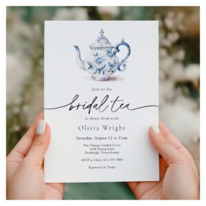 Bridal Tea Party Chinoiserie Bridal Shower Invitation