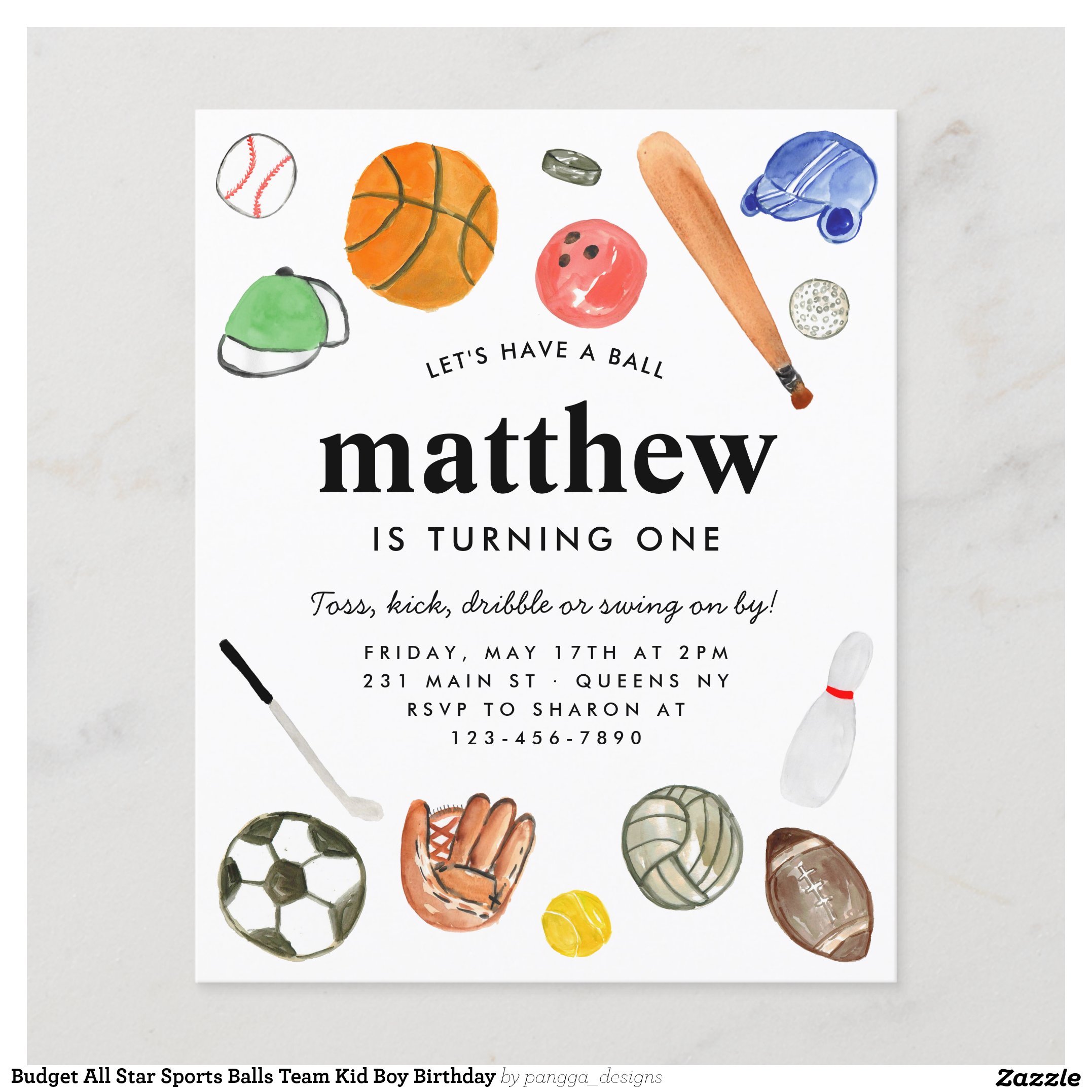 Budget All Star Sports Balls Team Kid Boy Birthday