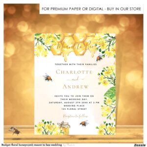 Budget floral honeycomb meant to bee wedding