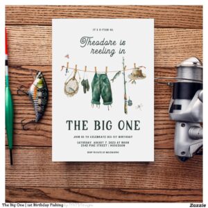 The Big One 1st Birthday Fishing Invitation