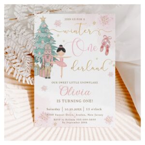 The Nutcracker Winter Onederland 1st Birthday Invitation
