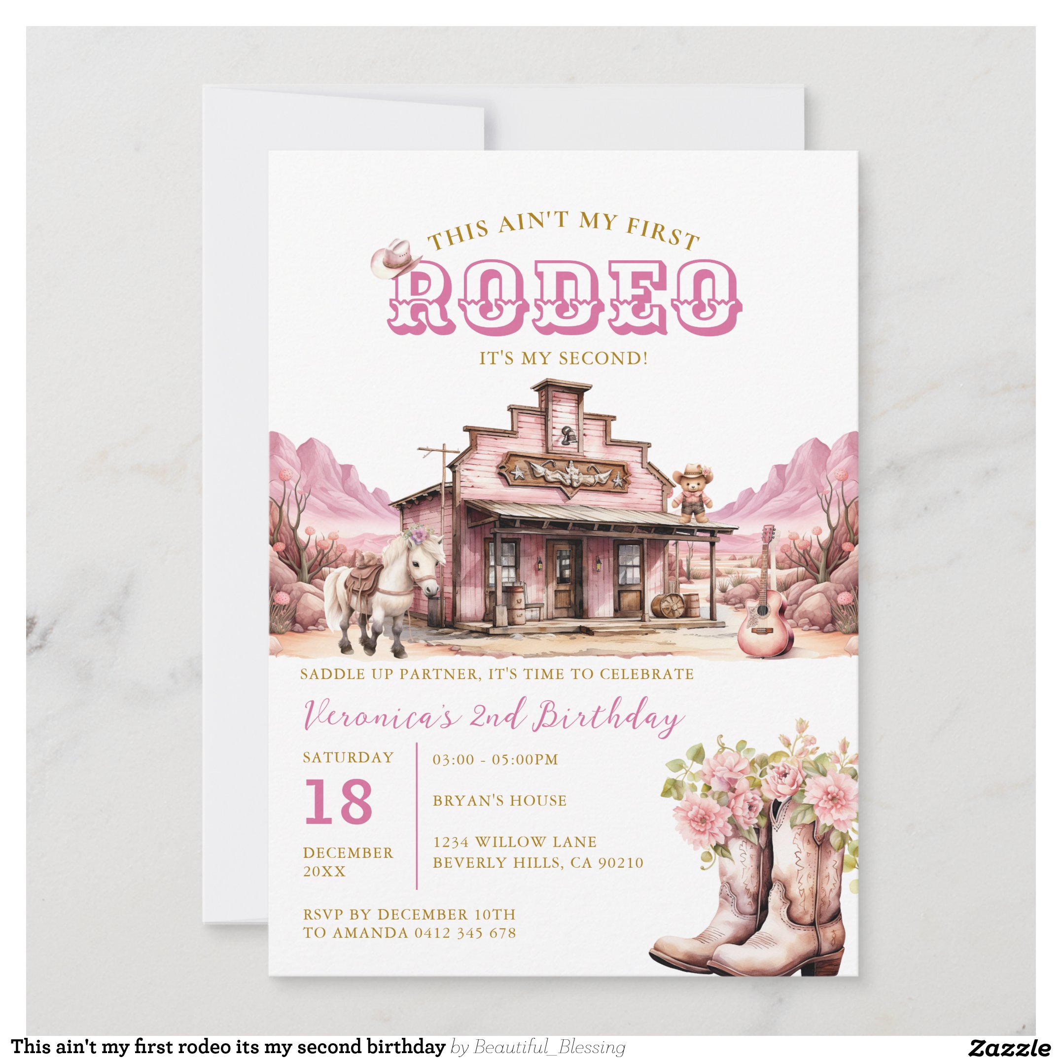 This ain't my first rodeo its my second birthday invitation