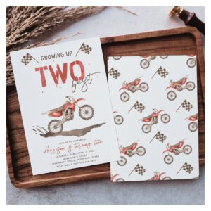 TWO Fast Birthday Invitation 2nd Birthday