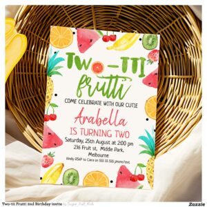 Two-tii Frutti 2nd Birthday invite