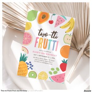 Two-tti Frutti Fruit 2nd Birthday Invitation