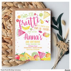 Twotti Frutti Birthday Invitation