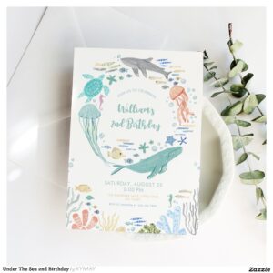 Under The Sea 2nd Birthday Invitation