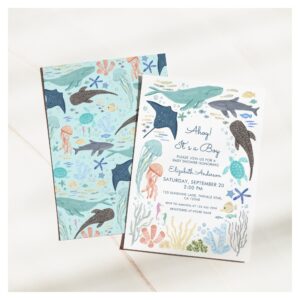 Under The Sea Boy Baby Shower Invitation