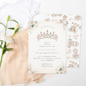 Vintage Elegant Little Princess Baby Shower Invitation