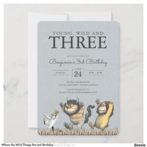 Where the Wild Things Are 3rd Birthday Invitation
