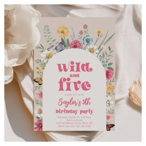 Wild and Five Wildflower Invitation