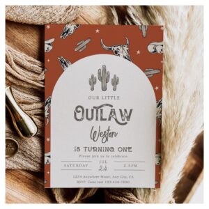 Wild West Birthday Invitation Cowboy Invitation